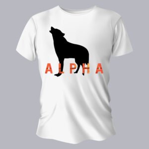 Home Alpha Wolf Graphic T-Shirt – Bold Wolf Print